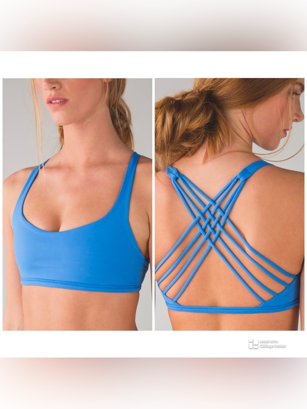 Lululemon Free To Be Bra Wild in Porcelaine blue size 8